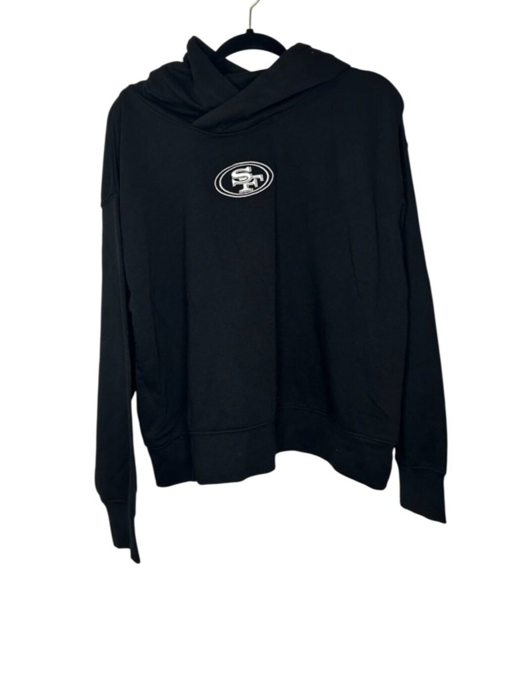 NWOT Men's Large Embroidered San Francisco 49ers Black Hoodie, MSRP $50